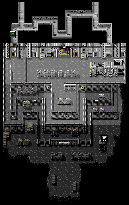 Metal Gear 2: Solid Snake Sewer (SB B2 - Tower B1) Map for MSX by